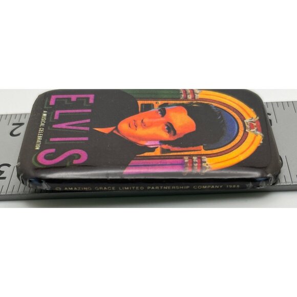 Vintage Elvis Presley Pinback 1988 A Musical Celebration Pin Button Badge - Picture 5 of 6